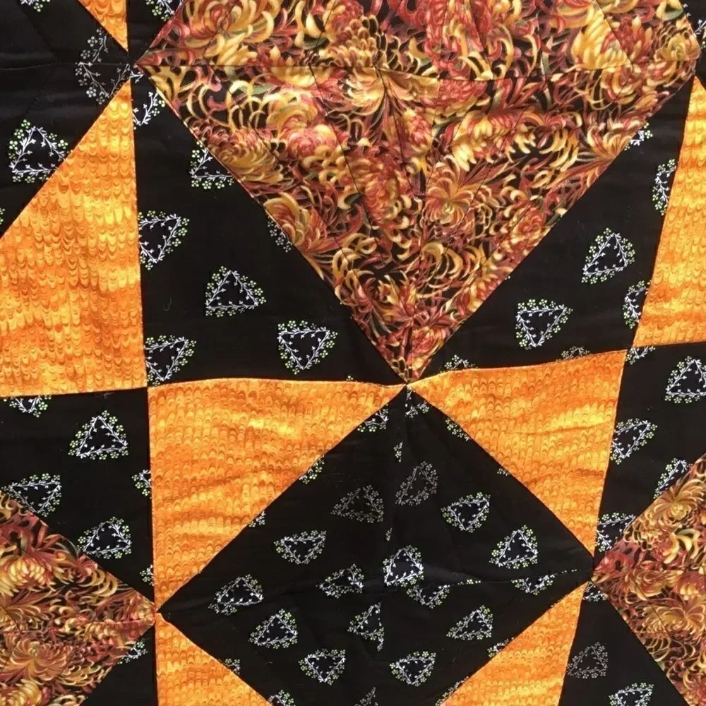 NWT HandCrafted Fall Color Quilt